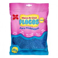 Massa de EVA Flocos 50g Make + Azul claro - 13.031