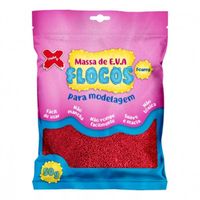 Massa de EVA Flocos 50g Make + Vermelho - 13.044