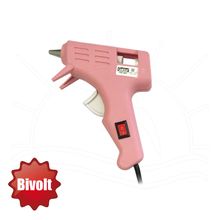 Pistola para Cola Quente Pequena Rosa Make +