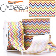 Fita Gorgurão Cinderela nº09 38mm com 10 Metros - Chevron 3