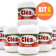 Kit Linha Cléa 5 Branca - 6 Novelos