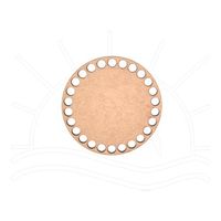 Base de MDF para Crochê Redonda 10cm