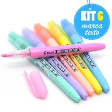 Kit Marca Texto Pilot Lumi Color Tons Pastéis - 6 cores