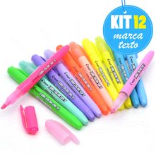 Kit Marca Texto Pilot Lumi Color Neon + Pastel - 12 cores