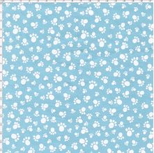 Tecido Estampado para Patchwork - Panda: Composê Patas Fundo Azul (0,50x1,40)