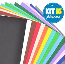 Kit Placas de EVA Make + Cores 40 x 60cm - 15 Placas