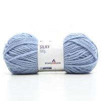 Fio Silky Pingouin 100g - Acrílico e Lã Natural 2561 blue sky