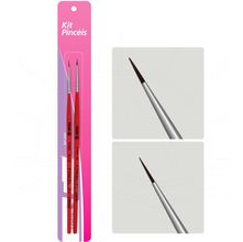 Kit Pincéis para Pintura em Unha Tigre 6431 - 2 unidades
