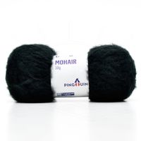 Fio Mohair Pingouin 50g 100 preto