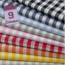 Kit de Tecido Fio Tinto Xadrez (30x70) 9 Estampas