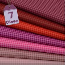Kit de Tecido Xadrez Rosado (30x70) 7 Estampas