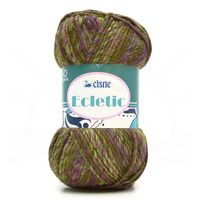 Fio Cisne Ecletic 100g 420 mescla verde com vinho