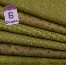 Kit de Tecido Sunbonnet Verde (30x70) 6 Estampas