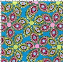 Tecido Estampado para Patchwork - Luminous by Carol Viana: Blue Petals (0,50x1,40)