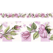 Barra Adesiva para Decoupage BDA IV 071- Rosas Shabby Chic - 43,6 x 4cm