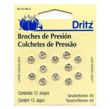 Colchete de Pressão Dritz nº4/0 Prata