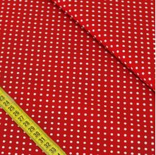 Tecido Estampado para Patchwork - Maçã Com Mel: Poá Vermelho (0,50x1,40)