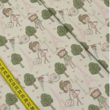 Tecido Estampado para Patchwork - Paris: Compras em Paris Rosa (0,50x1,40)