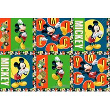 Tecido Estampado para Patchwork - Disney: Painel Digital Mickey Verde (1,50x0,90)