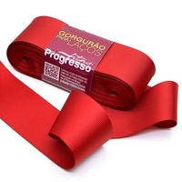 Fita Gorgurão para Laços Progresso nº 09 - 38mm com 10 metros 209 - vermelho