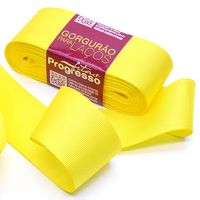 Fita Gorgurão para Laços Progresso nº 09 - 38mm com 10 metros 242 - amarelo canário