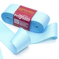 Fita Gorgurão para Laços Progresso nº 09 - 38mm com 10 metros 212 - azul bebê