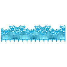 Stencil Litoarte Lili Negrão 41,70 x 09 cm - STAG1-010 Barrado Rendado de Flores