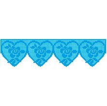 Stencil Litoarte Karla Fontenelle 41,70 x 10 cm - STAG-003 Renda Filé Corações Flores