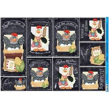 Papel Decoupage Litoarte PD-464 Galinha Folk - 50 x 34,3cm