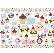 Papel Decoupage Litoarte PD-554 CupCake - 50 x 34,3cm
