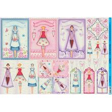 Papel Decoupage Litoarte PD-766 Tilda - 50 x 34,3cm