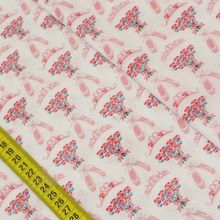 Tecido Estampado para Patchwork - Coleção Pillows Fundo Bouquet Rosa (0,50x1,40)