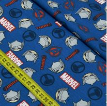 Tecido Estampado para Patchwork - Marvel: Thor Fundo Azul (0,50x1,50)