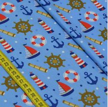 Tecido Estampado para Patchwork - Náutica: Terra a Vista (0,50x1,40)