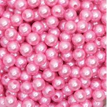Pérola 10mm com Furo Rosa Chiclete - 250g