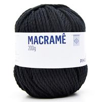 Linha Macramê 200g 100 preto