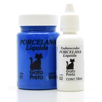 Porcelana Líquida Gato Preto Azul