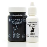 Porcelana Líquida Gato Preto Preto