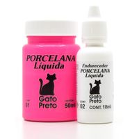 Porcelana Líquida Gato Preto Pink