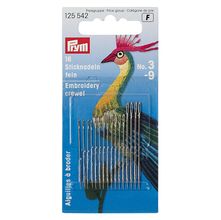 Agulha para Bordar Curta Prym nº 03 ao nº 09 - 16 Agulhas