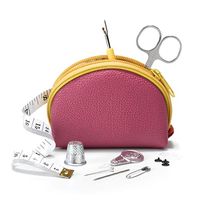 Kit Costura Médio Para Viagem Prym Rosa e amarelo