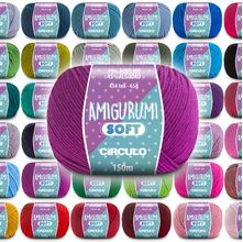 Kit Fio Amigurumi Soft Círculo 150m - 60 cores