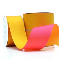 Fita Gorgurão Dupla Face Cinderela nº09 38mm com 10 Metros 903 pink com amarelo