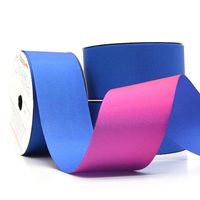 Fita Gorgurão Dupla Face Cinderela nº09 38mm com 10 Metros 905 azul com pink