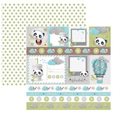 Folha para Scrapbook Dupla Face - Baby Panda Cortões by Vinicius Barbosa