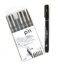 Kit Caneta Nanquim Uni Pin Fine Line - 6 Pontas