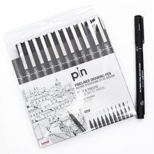 Kit Caneta Nanquim Uni Pin Fine Line - 12 Pontas