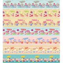 Tecido Estampado para Patchwork - Semaninha by Vitória Quintal: Cupcake (0,50x1,40)