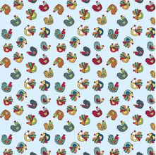 Tecido Estampado para Patchwork - Semaninha by Vitória Quintal: Galinhas Jogadinho (0,50x1,40)