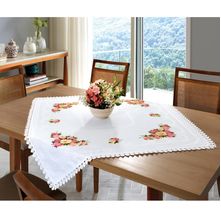 Toalha de Mesa Jacquard Creative Tj-5064 90x90 - Branco